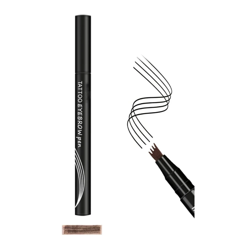 Crayon à sourcils avec applicateur à 4 pointes micro-fourchette, maquillage imperméable longue durée, livraison directe