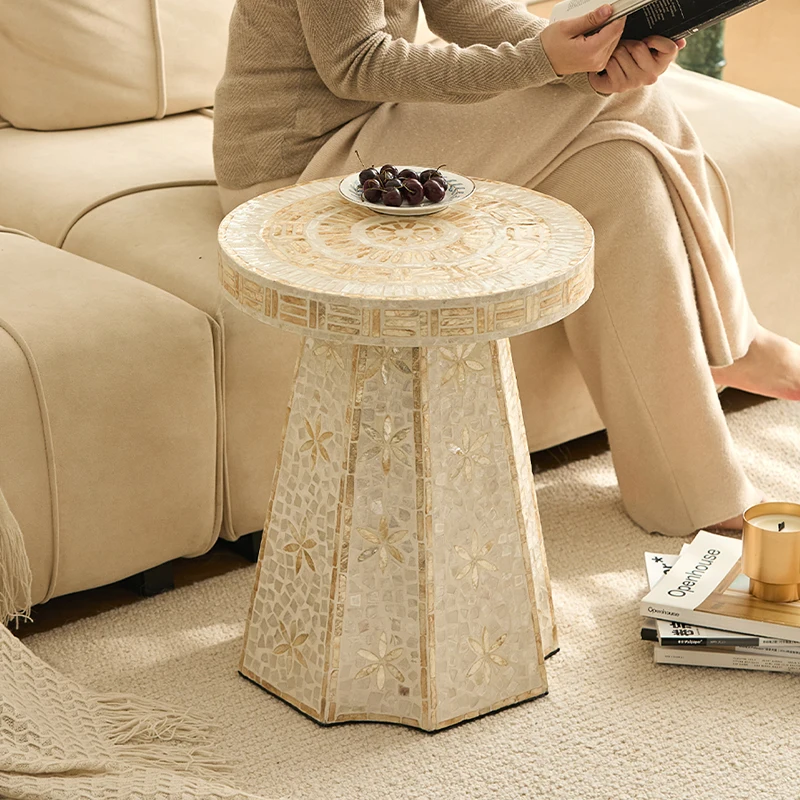 Luxury Furniture,Creative Shell Tea Table,Nordic Art Coffee Table,Home Decoration Side Table,High End Storage Desk,Nightstand