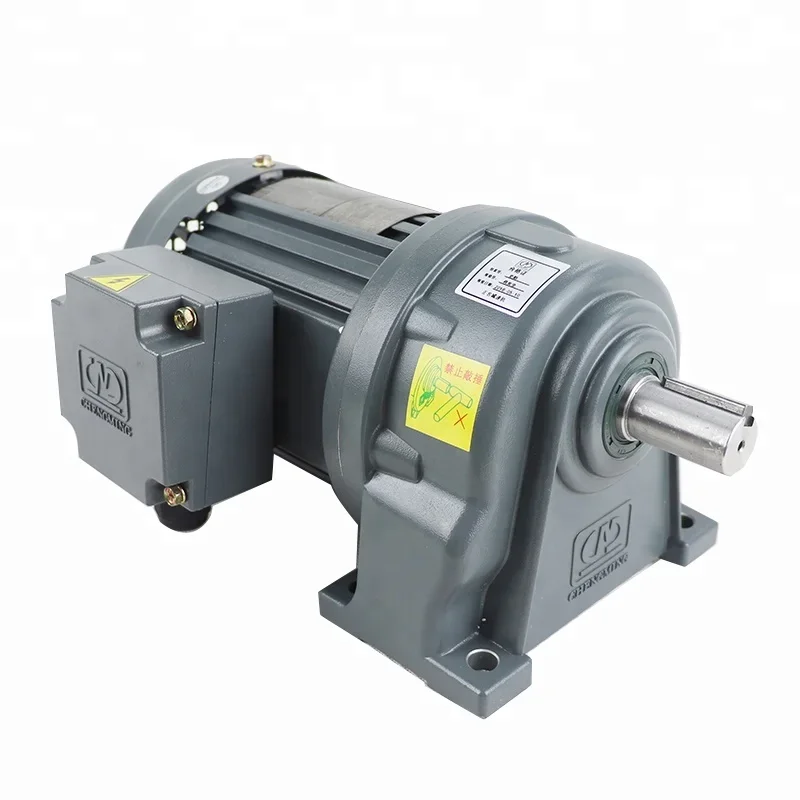 220v 380v 60hz Low Rpm Ac Electric Motor Horizontal Type Single Phase  Gear 