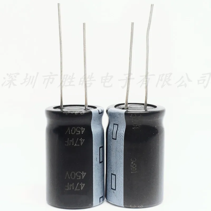 (5 pces) 450v47uf volume: 16x25mm alumínio eletrólito capacitor 450v47 uf plugue reto