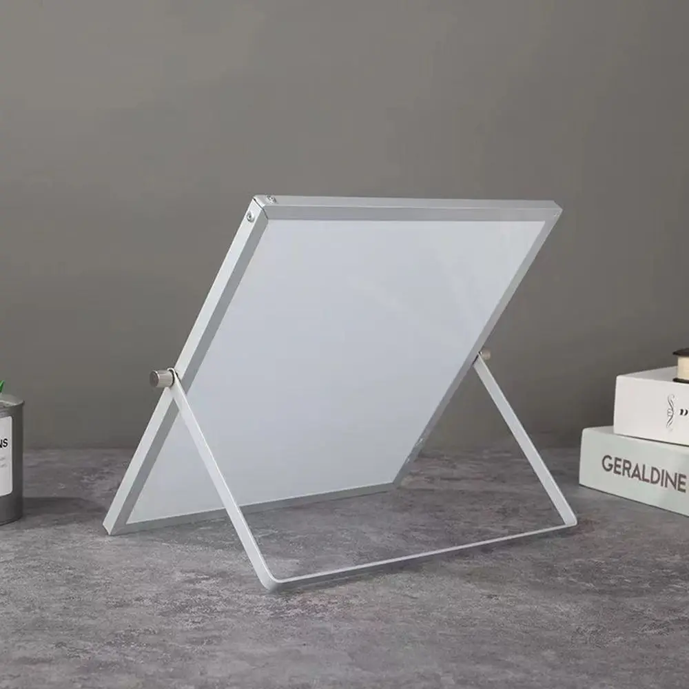 Portable Foldable Desktop Whiteboard Double Sided Use Erasable Writing Board With Bracket Message Board Desktop Use