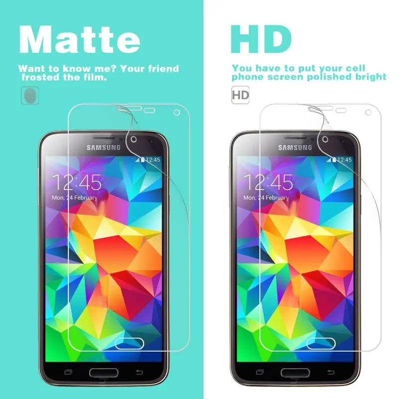 Anti-Glare Matte Film For Samsung S5 S6 S7 S6500 S6792L S6E Edge Active Mini Neo Plus Prime Sport Clear Glossy HD Front Film