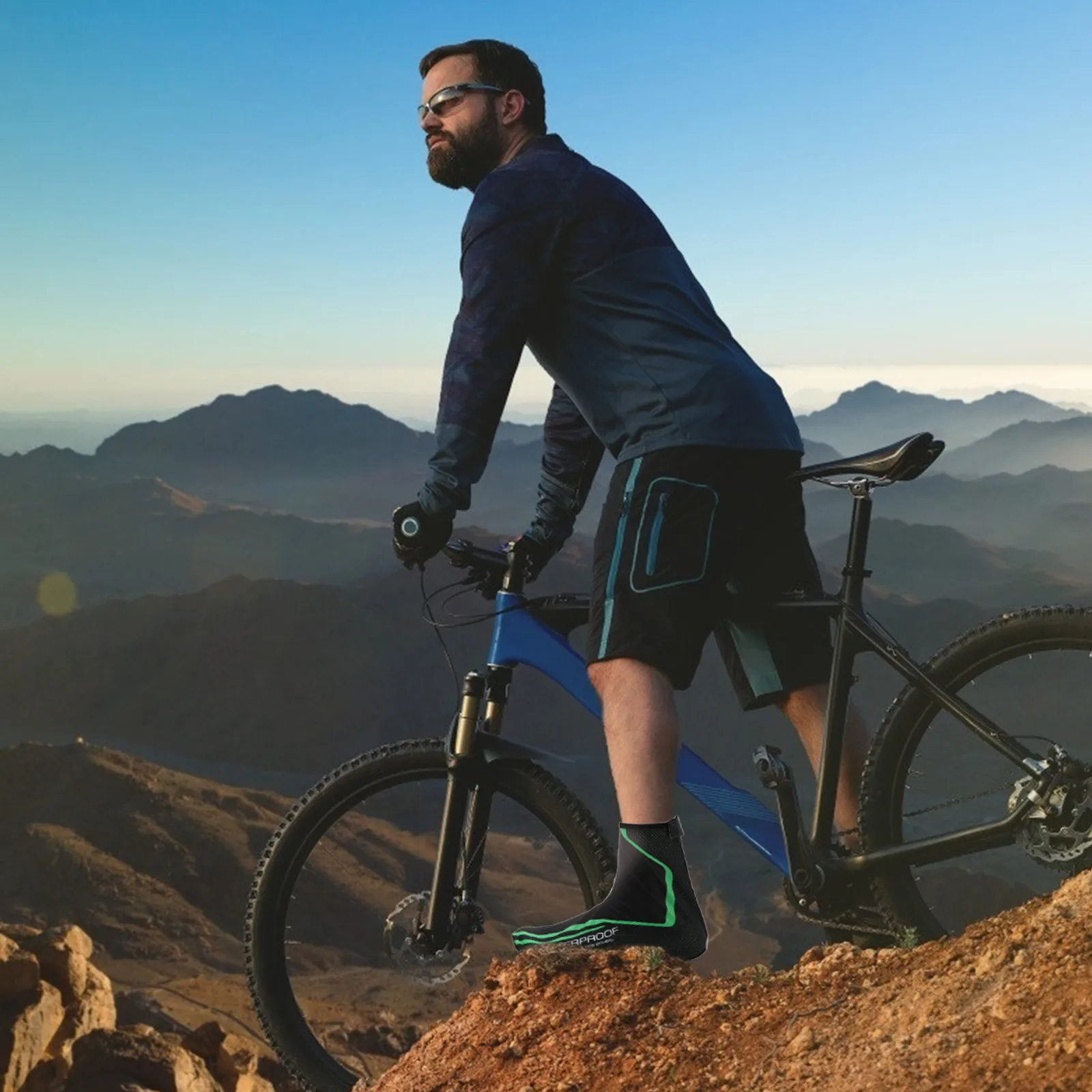 

1Pair Winter Waterproof Cycling Shoe Covers Thermal Warm Windproof Reflective Road Bike Riding Overshoes Cycling Shoe Covers