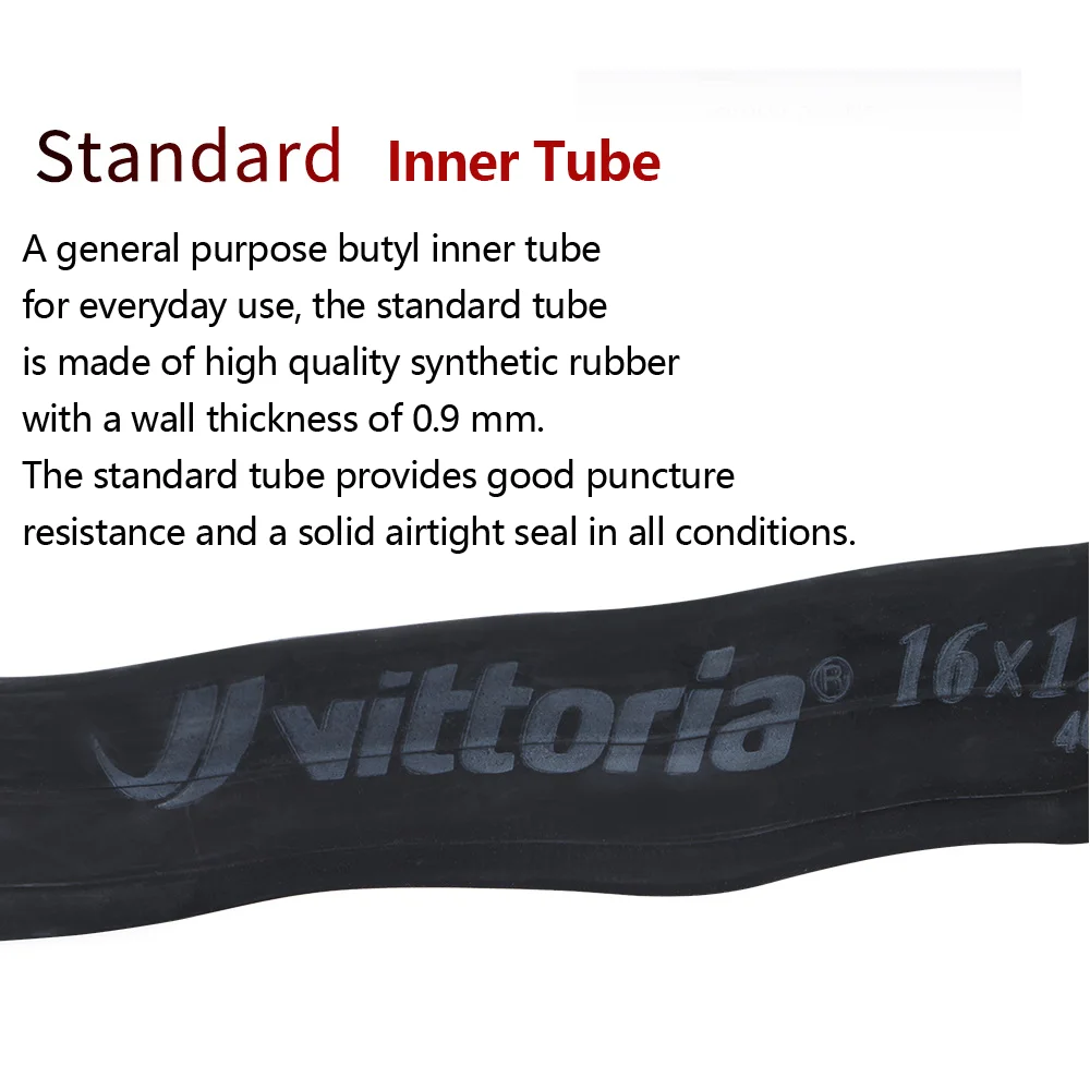 Vittoria Folding/Mountain Bike Inner Tubes 16 18 20 24 Inch Butyl Rubber Inner Tube 48mm French Valve/American Valve Bike Parts