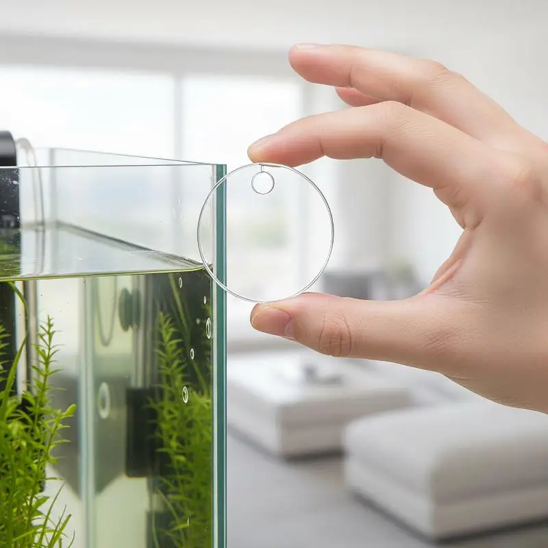 Floating Double Sided Betta Fish Mirror Smooth Edge Strong Suction Cup Aquarium Decor Betta Training Tool For Home Fish Tank Acc