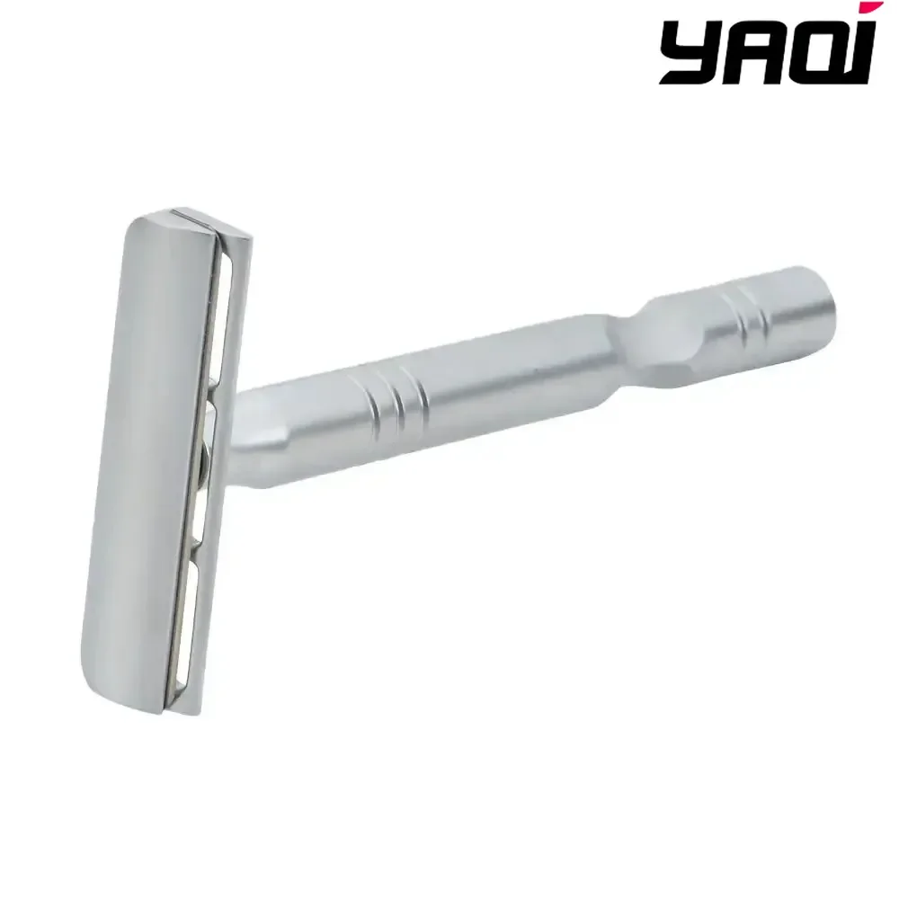 

2026 YAQI Beard Shaver Matte Chrome Color AC Blade Excalibur Single-edged Mens Shaving Safety Razor