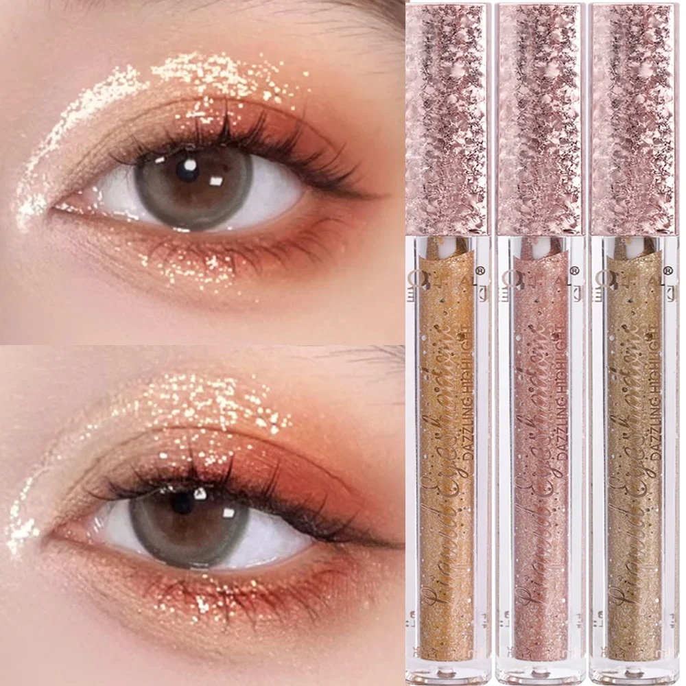 Diamonds Shiny Waterproof Liquid Glitter Eyeliner Eyeshadow Makeup Pearlescent Gold Eye Liner Pen Eye Beauty Party Makeup Tools