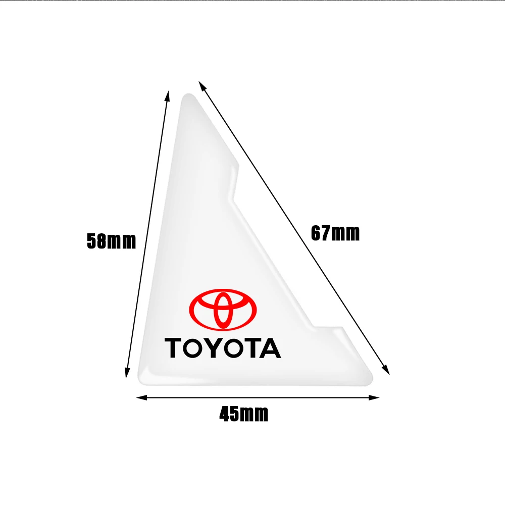 2 قطعة غطاء زاوية باب السيارة الشفاف المضادة للخدش حماية ملصقات لتويوتا كورولا TRD كامري أوريس C-HR لاند كروزر 4WD