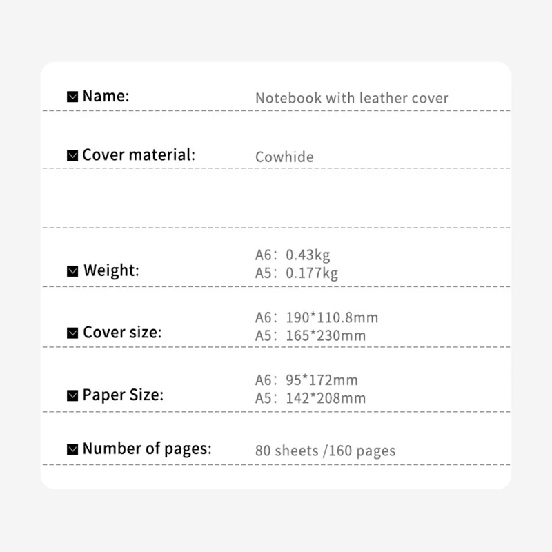 Free Custom First Letter Cow Leather Protective Cover A5A6 Loose-leaf Notebook Diary Business Account Book Student Adult Notepad