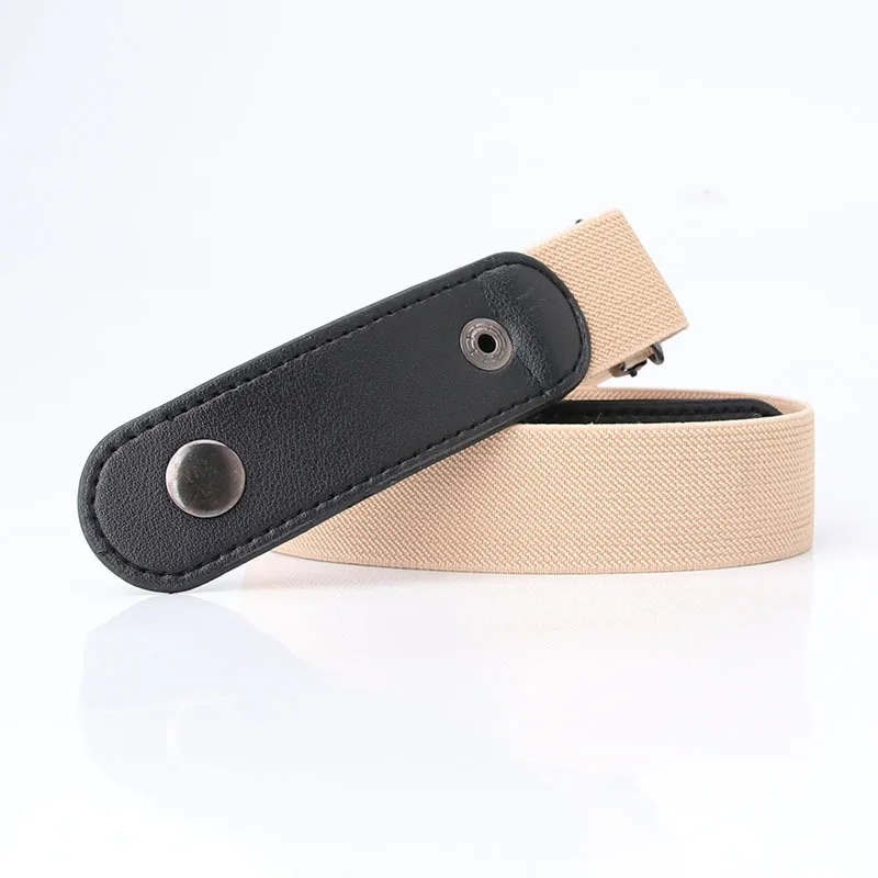 Elastic Invisible Belt For Women Men Belt Without Buckle Female Waistband Summer Trend Jeans Buckle-Free Waist Band