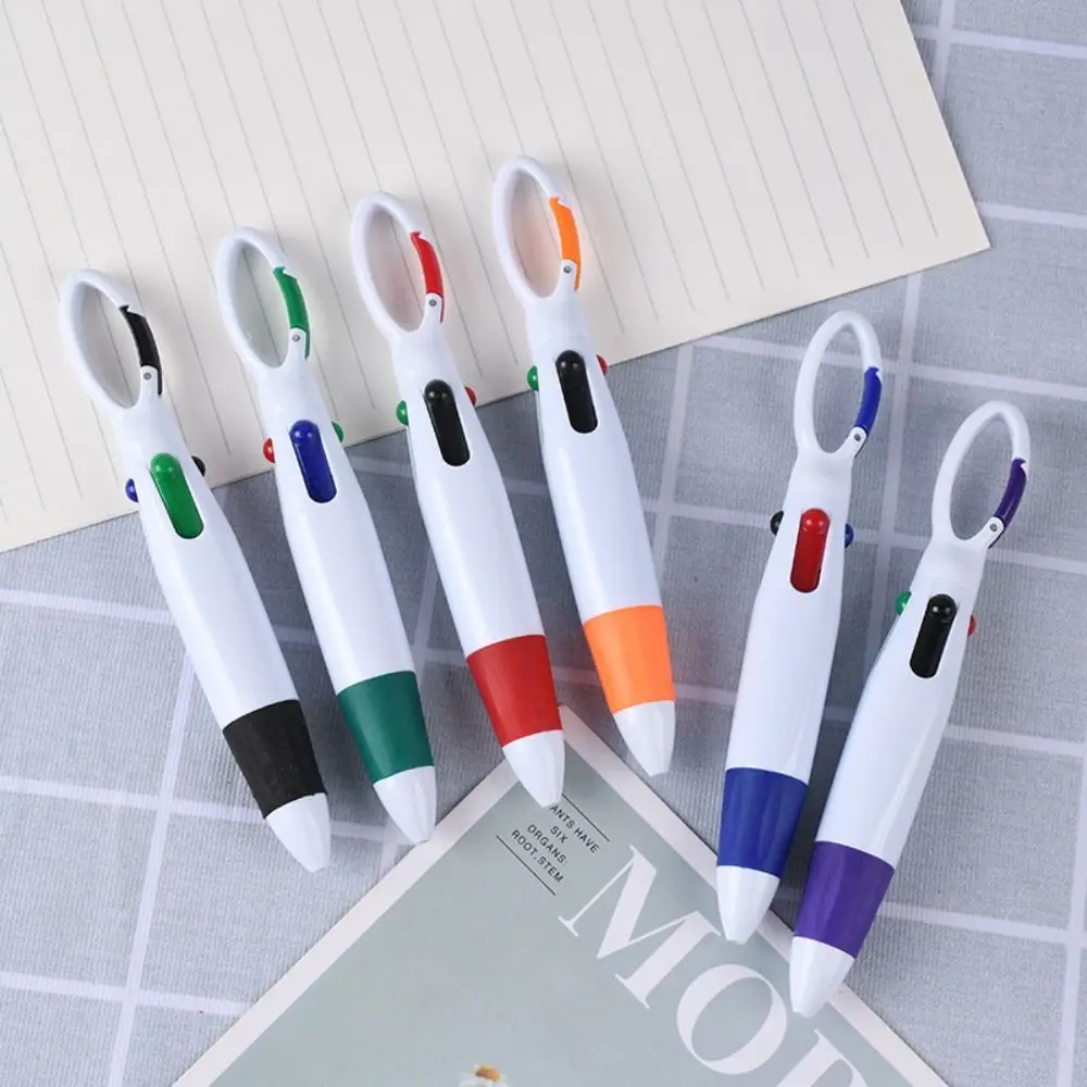 6 Pcs Writing Smoothly Mountain Buckle Pen Quick-Drying Shuttle Pen Portable Fat Pocket Press Pocket Pen Ballpoint Pen Students