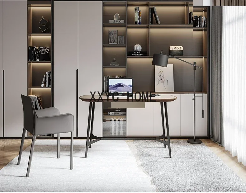 

Home Advanced Desk Boss Desk Saddle Leather Simple Desk Light Luxury Modern