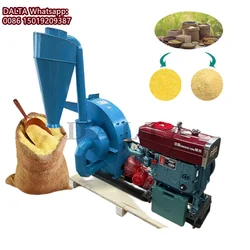8HP Diesel Engine Alfalfa Maize Hammer Mill Machine 200-300KG/H Animal Feed Pulverizer Corn Grinding Machine