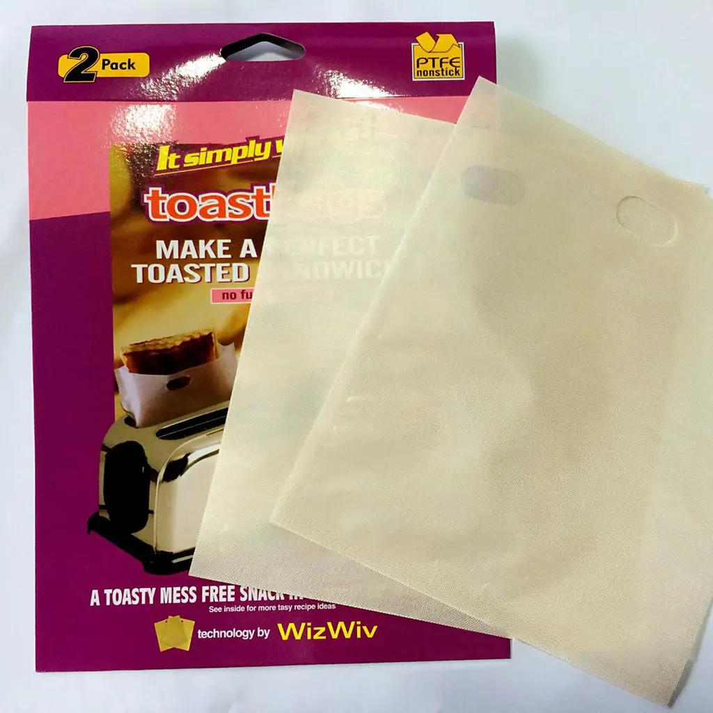 Reusable Toaster Sandwich Bags Non Stick Food Grade Pocket for Grilled Cheese Pizza in Microwave Oven view 6