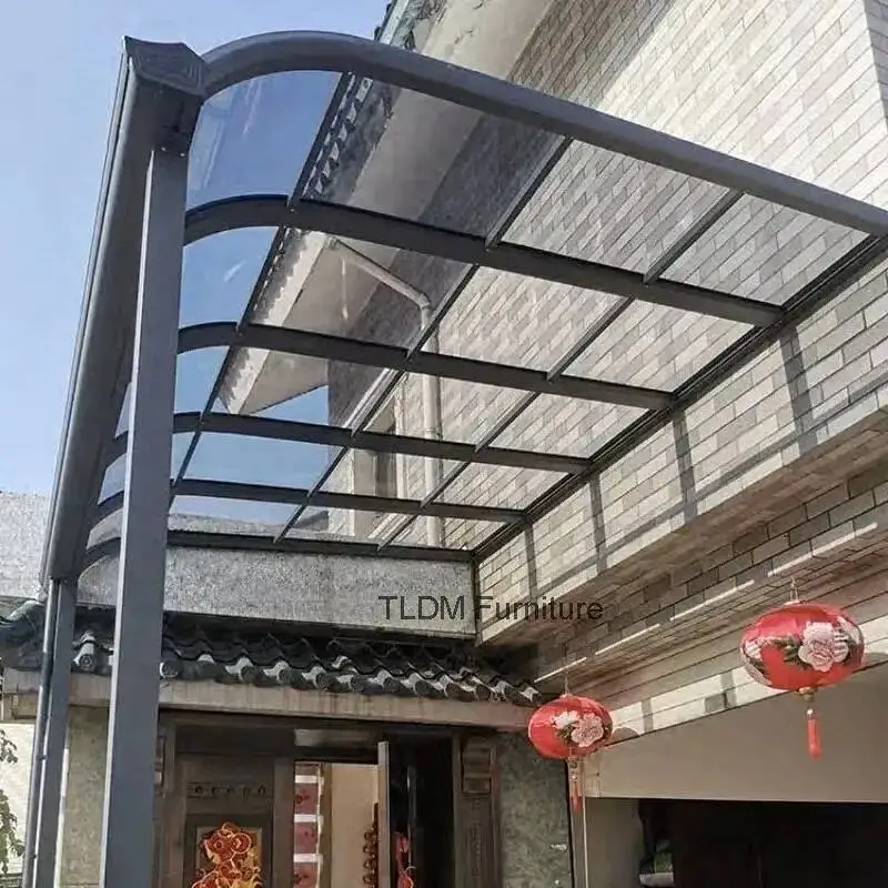 

Прозрачный навес для автомобиля из поликарбоната: высококачественный, прочный, бесшумный, с защитой от УФ-лучей, водонепроницаемый, для окон и дверей, модель JL