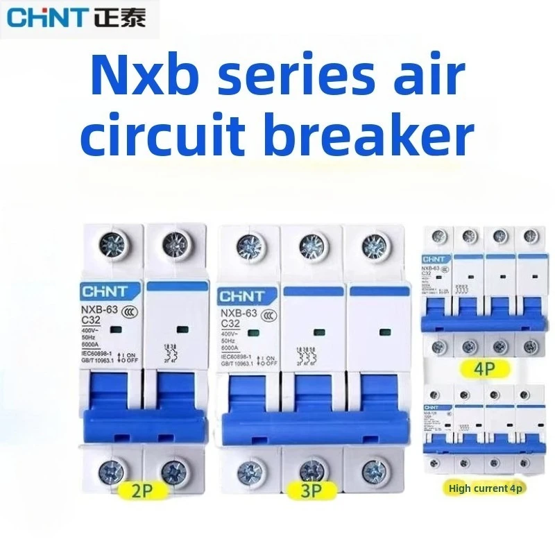 Chint 2P/3P/4P 10A-63A مفتاح هواء للحماية من التسرب - NXB-63 DZ47 قاطع دائرة مصغر منزلي