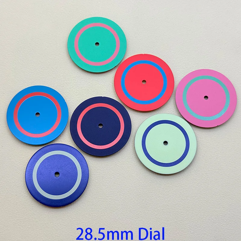Customized NH35 Dial 28.5mm Rainbow pattern Watch Dial Fit for NH35 NH36 7S26 Movement Watch Surface Nh35 DIY Dial