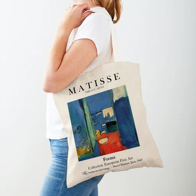 Matisse Girl Abstract Landscape Women Shopping Bags Reusable Both Sided Print Casual Canvas Shopper Bag Vintage Handbag Tote AliExpress