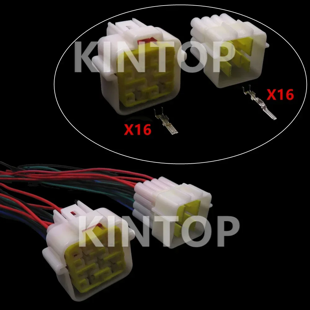 

1 Set 16 Pins AC Assembly Automobile Cable Adapter FW-C-16M-B FW-C-16F-B Auto Accessories Car Wiring Terminal Socket With Wires