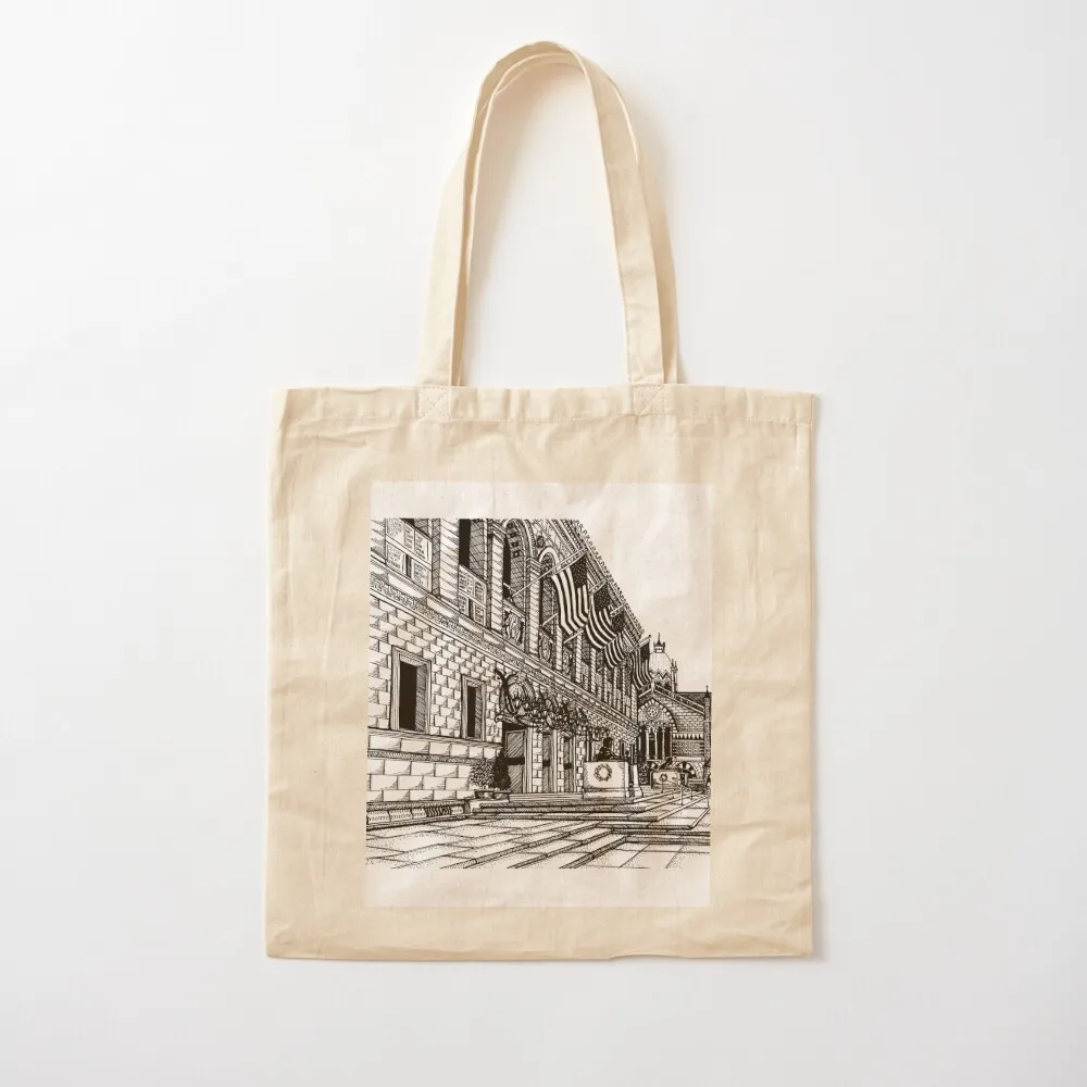 Boston Public Library Drawing Tote Bag reusable grocery bags shopper bag woman tote bag men
