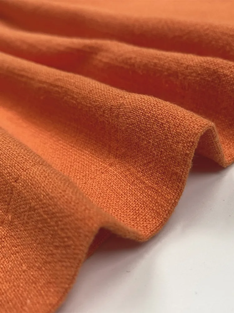 Beautyblue-pantalones de cintura alta para mujer, Pantalón recto de pierna ancha, informales, holgados, con bolsillos, color naranja, elegantes, para oficina