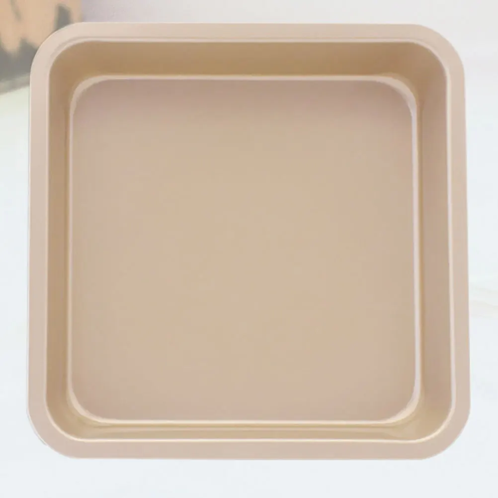 

1 pc Square Baking Tray Carbon Steel Non-Stick Cake Mold For Oven Household Kitchen Bakeware Golden Gift For Bakers