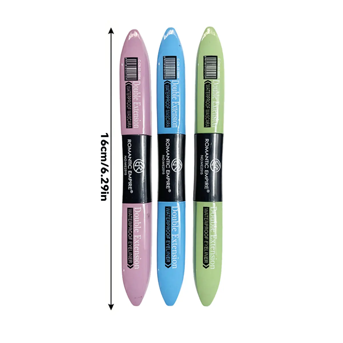 Rímel e delineador à prova d'água 2 em 1, fórmula de longa duração e à prova de manchas para olhos negrito e definidos, perfeito para festivais de música