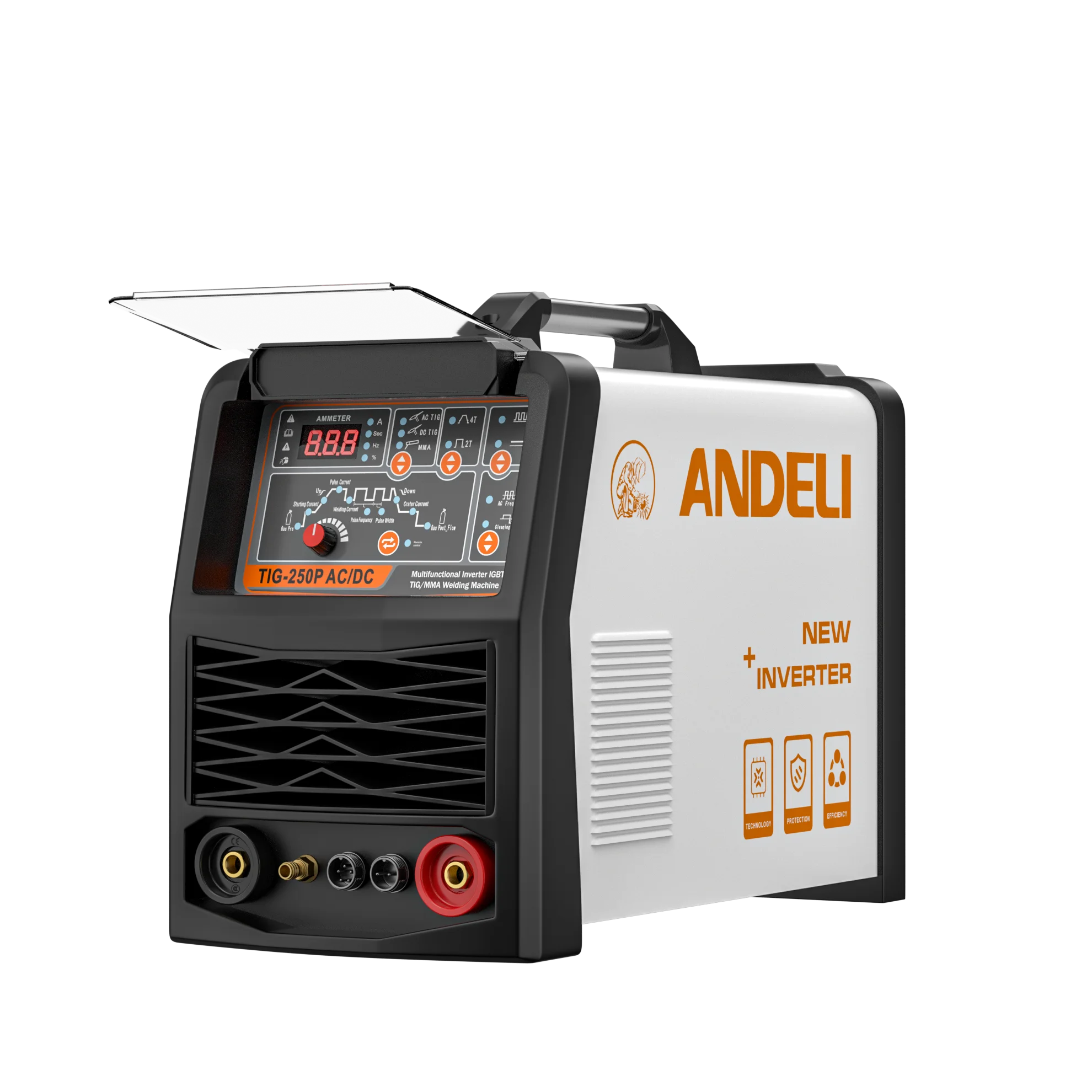 

ANDELI LCD Smart Tig-250P AC DC 250 A 220V Single Phase Pro 9 In 1 AC DC HF TIG Pulse Aluminium TIG Welding Machine