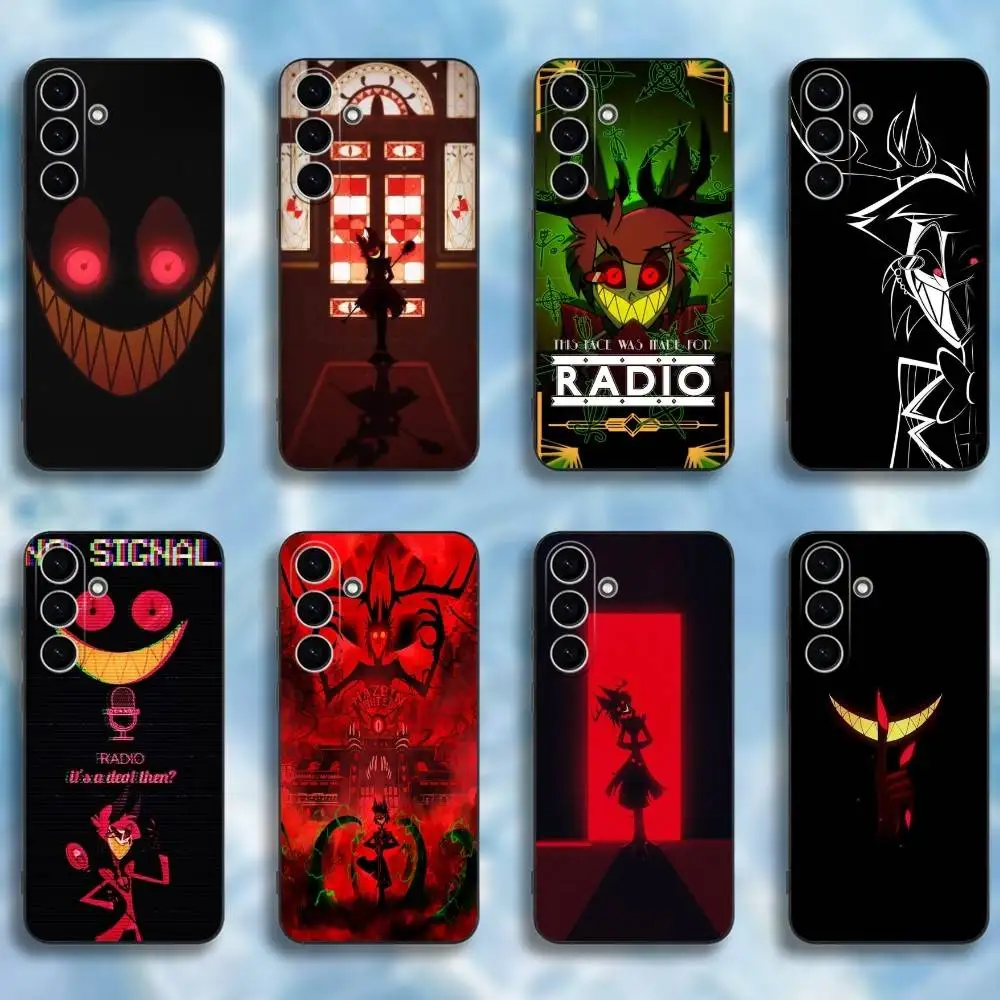 حافظة هاتف H-HazbinS H-Hotels AlastorS لهاتف سامسونج جالاكسي A73، A72، A71، A70، A53، A52، A51، غطاء أسود ناعم آخر #1