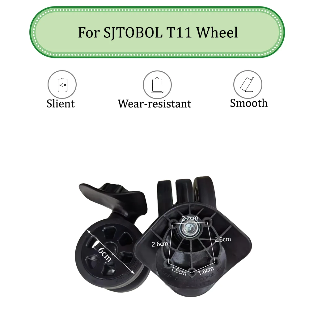 

For SJTOBOL T11 Universal Wheel Replacement Suitcase Silent Smooth Shock Absorbing Durable Convenient Accessories Caster Wheels