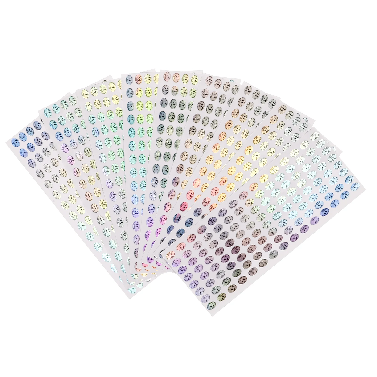 1000 Pcs 라벨 스티커 이름 스티커 사용자 정의 골드 네일 홀로그램 라벨 거래 사용