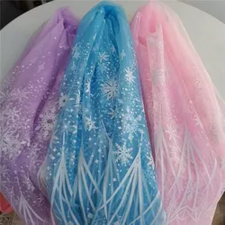 1 stocznia śnieżynka druk offsetowy tiul tęcza tkanina DIY Baby Shower Dress szycie princeska dekoracje ślubne urodzinowe