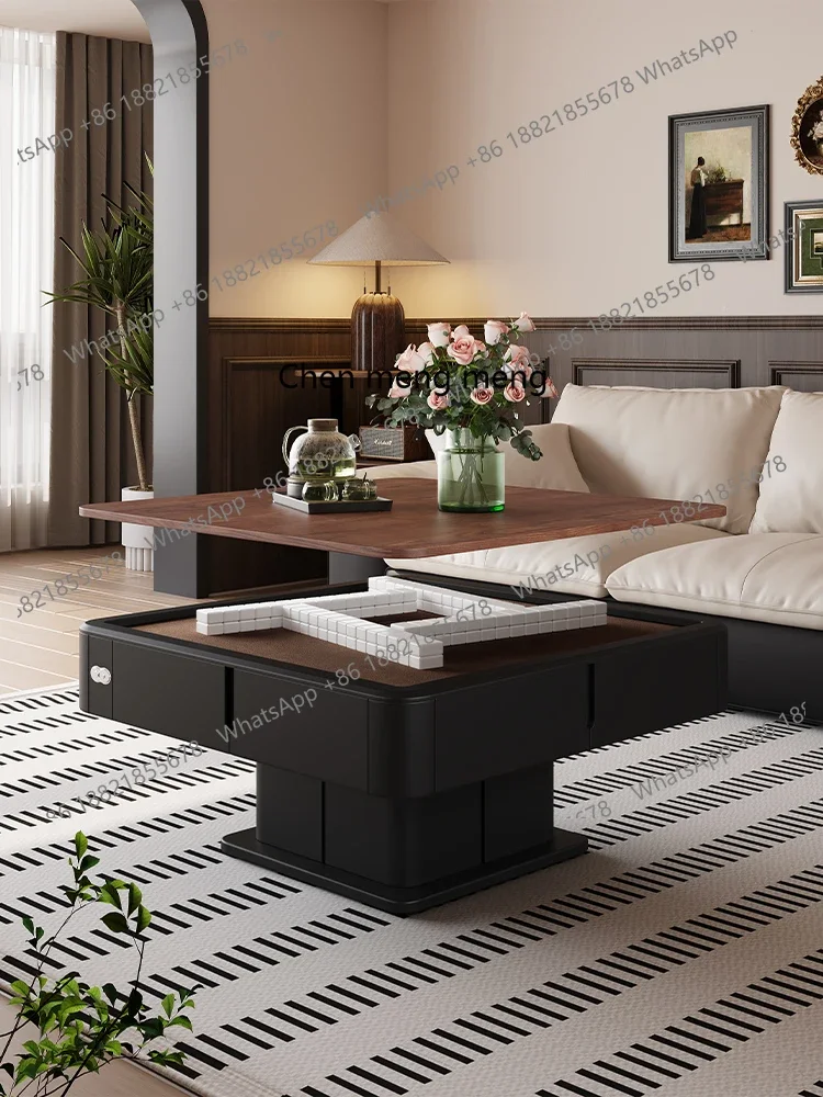 

Mahjong table, coffee table, one-piece lifting, antique multi-functional household dining table, small automatic mahjong machine