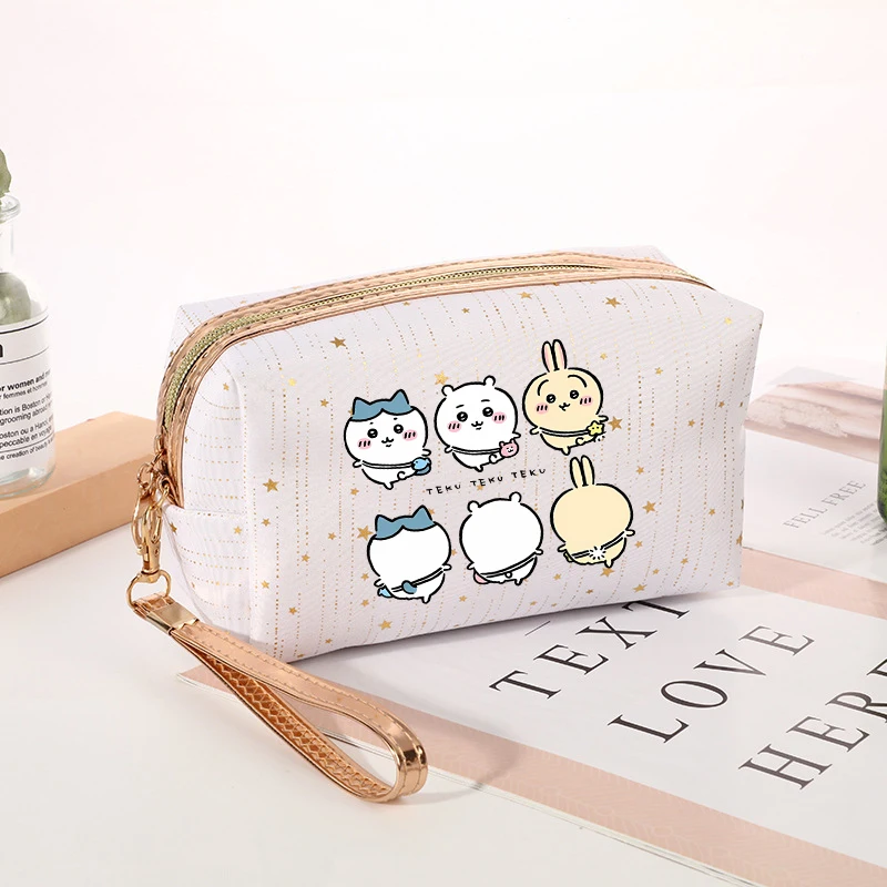 Bild 3: Neue Chiikawas Damen-Kosmetiktasche, niedliche Cartoon-Toilettentaschen, weibliche Kawaii-Reise-Aufbewahrungstasche, Mädchen-Reißverschluss-Waschtasche, Geschenk