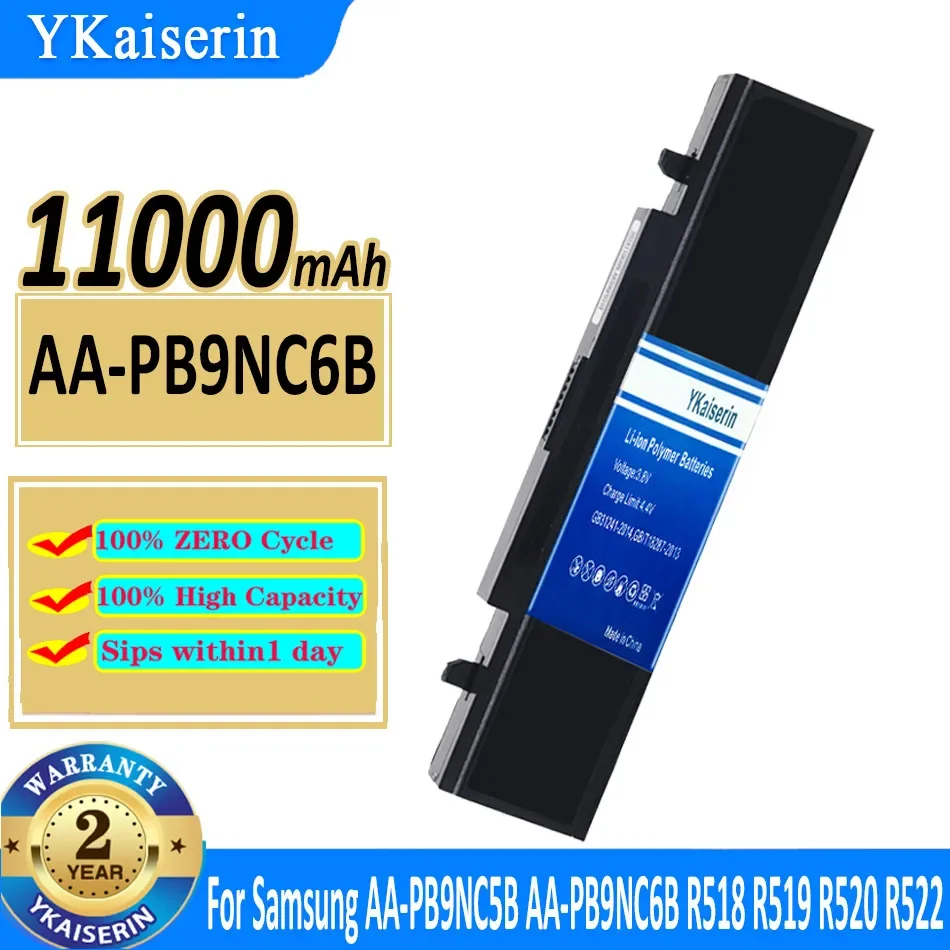 YKaiserin Laptop Battery For SamSung AA-PB9NC6B AA-PB9NS6B AA-PB9NC6W AA-PL9NC6W R428 R429 R468 NP300 NP350 RV410 RV509 R530