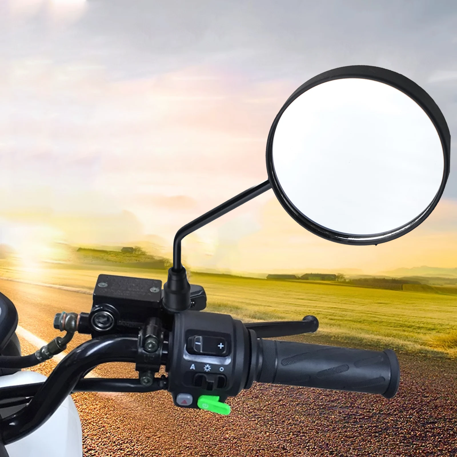 1 Pair Electric Bicycle Wide Angle Convex Rearview Mirror 8mm N1/N1S/M1/U1 Reflector Mirrors  For E-bike Mirror Accessories