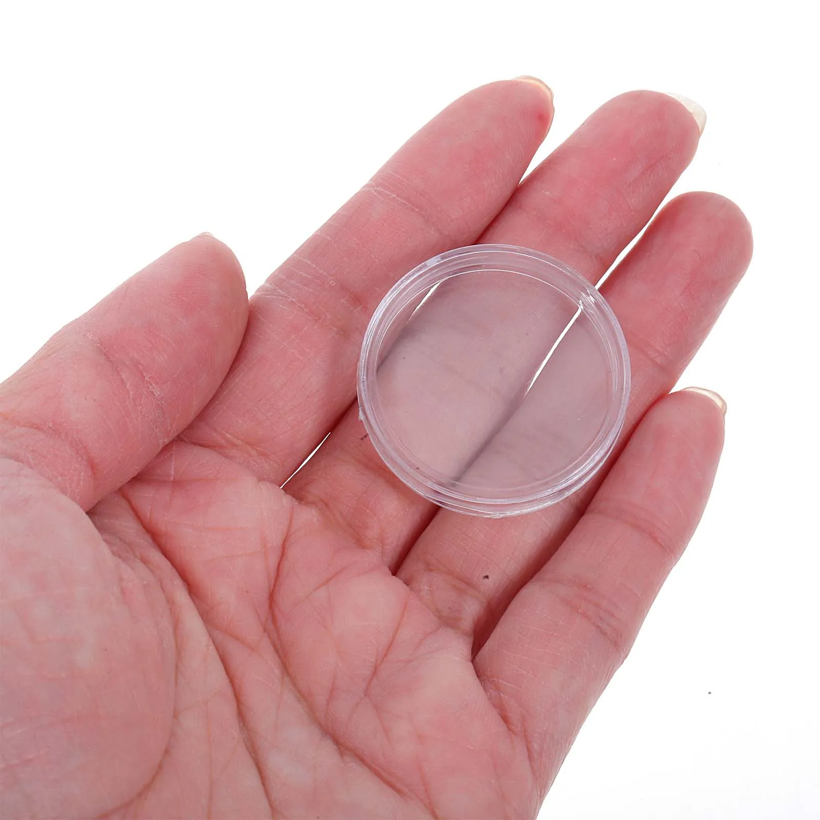 50pcs Protection Box 27Mm Transparent Storage Case For Coin Collection Lightweight Secure Fit Award Business Gift
