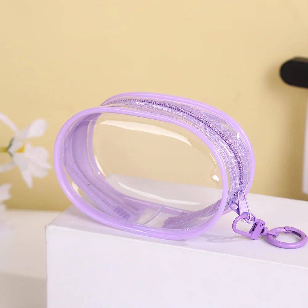 11cm*7cm Transparent Protector Storage Case Organizer Box for Plush Dolls Toy Outdoor Bag With Keychain Doll Accessories