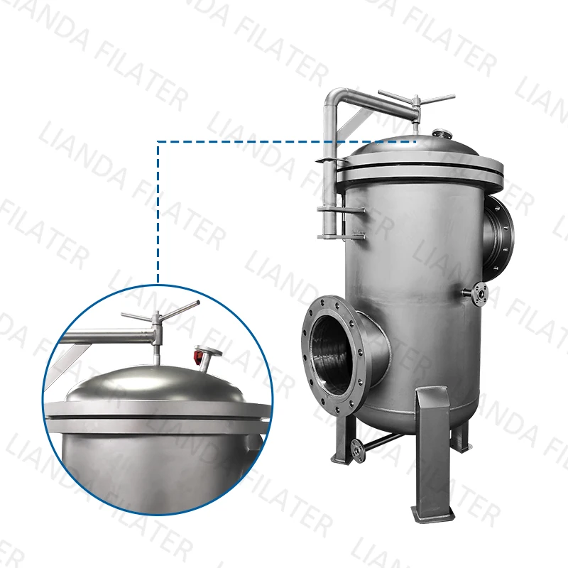 LIANDA High Efficiency Pre Filtration Oil Filter Stainless Steel Multi-Bag Housing for Edible Oil New Condition