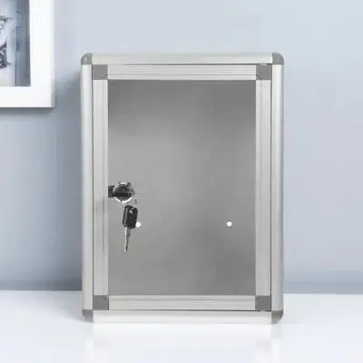 Boîte aux lettres murale en alliage d'aluminium, boîte aux lettres pour bureau, usine, école, étui à suggestions, grande capacité, rangement de poteaux muraux