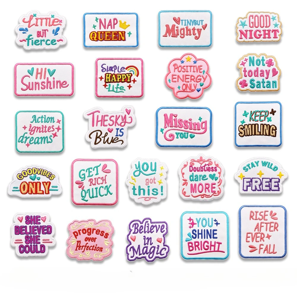 

Термоплавкие вышитые нашивки для одежды, буквы алфавита, прямоугольник, железо на декоративном значке