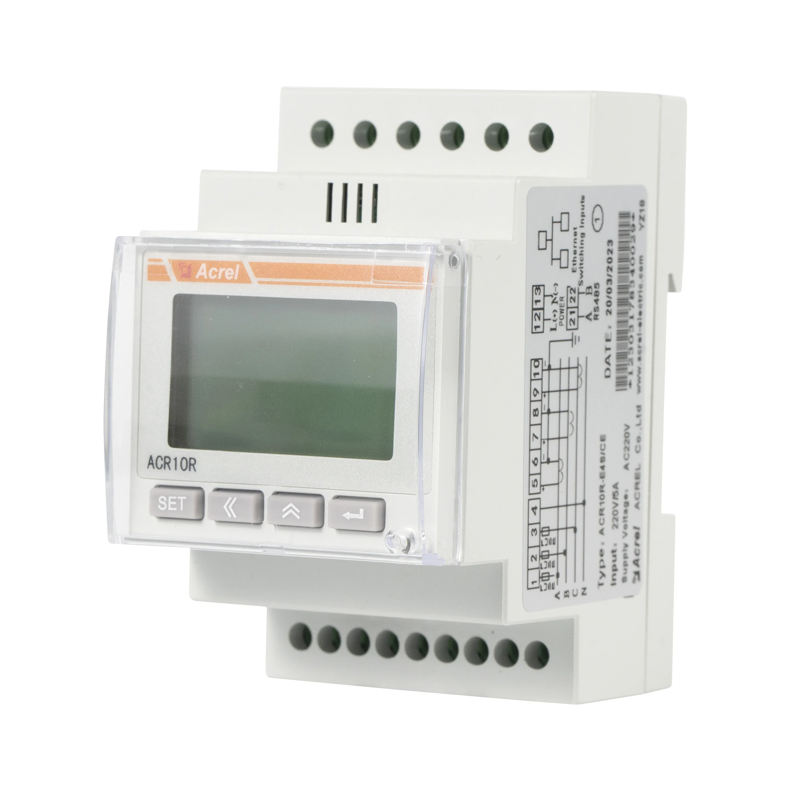 

pv inverter energy meter ACR10R-D16TE din rail PV Reflux Detection Device single phase din rail meter with ct/rogowski coil