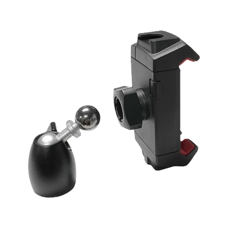17mm Ball Head To 1/4 Screw Port Adapter 17.4mm Flat Clamp Metal Steel Ball Head Support  Phone Bracket Clip Gimbals  Accesorios
