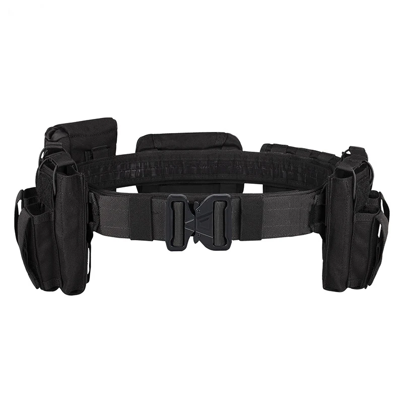 Multifuncional Tactical Nylon Belt, destacável e ajustável, ao ar livre, 5 peças