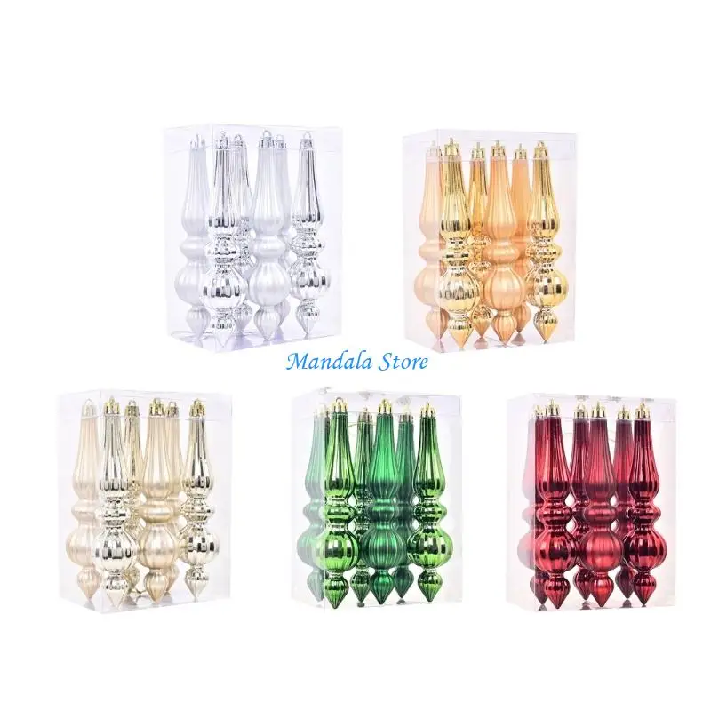 

U2JC Metallic Christmas Tree Ball Ornament For Wreath Mantels Holiday Decorations