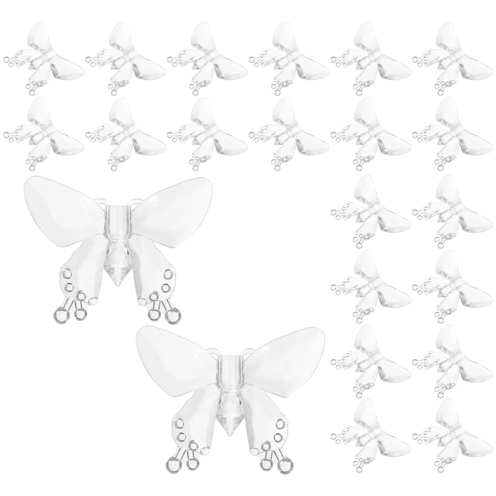 100-個の蝶ランプシェードカバーストリングライト用装飾プラスチック-led-電球交換部品結婚式の妖精パーティー照明