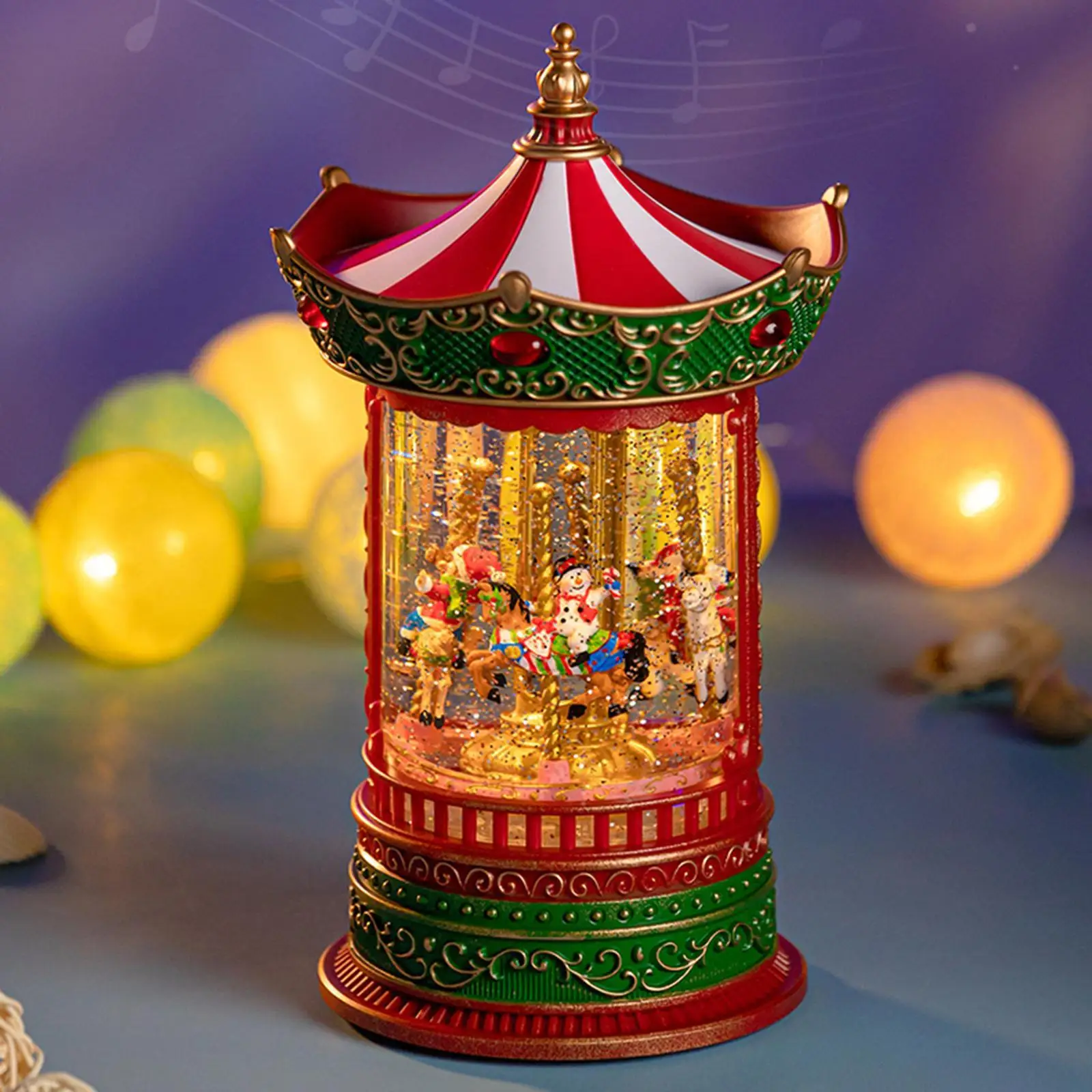 Carousel Horse Snow Globe Music Box with Musical and Lights for Wife Mom Girls Women Daughter Son Christmas Birthday Gifts