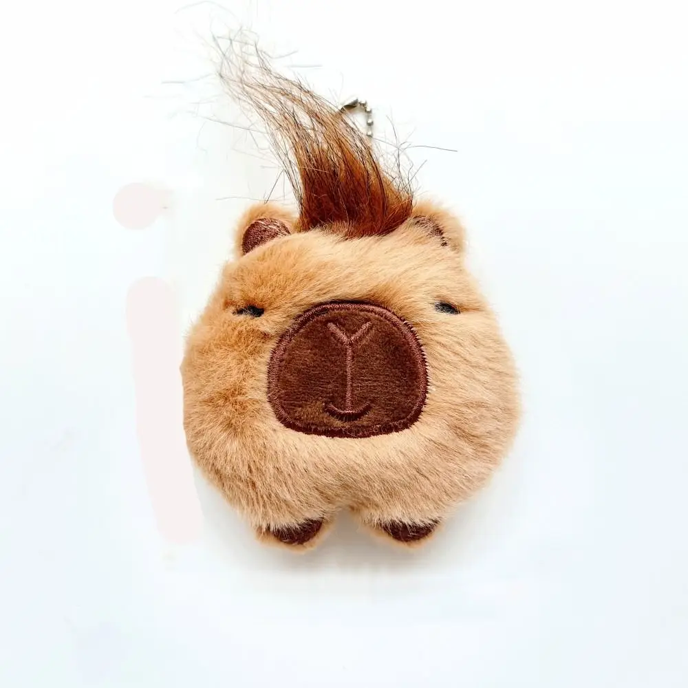 

Plush Long-haired Capybara Doll Pendant Soft with Sound Stuffed Capybara Keychain Bag Decoration Kids Gift Capybara Bag Pendant