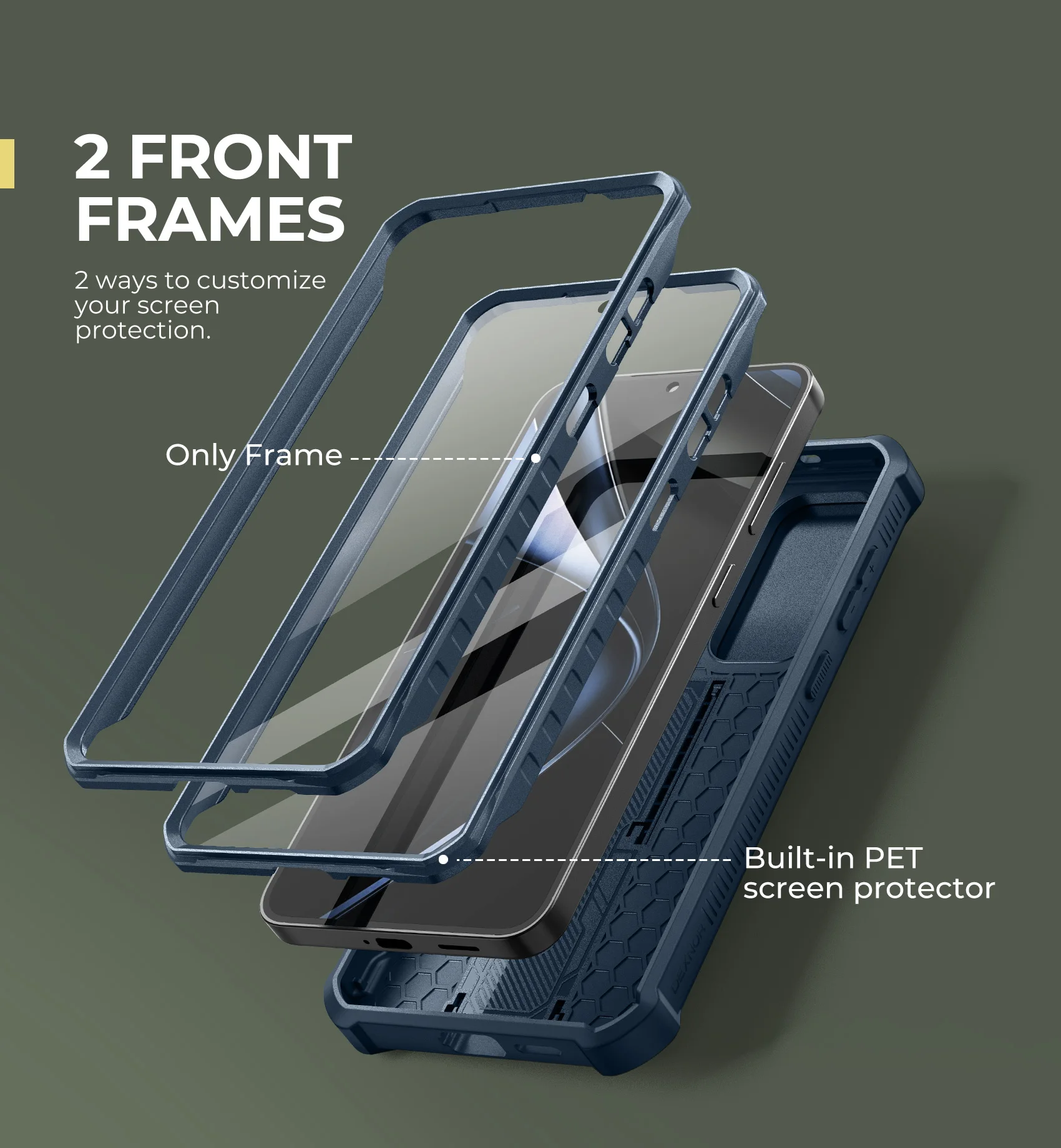 Dexnor For Samsung Galaxy S25 Plus 2025 Case Full Body Rugged Case with Camera Cover & Built-in Screen Protector Kickstand Case