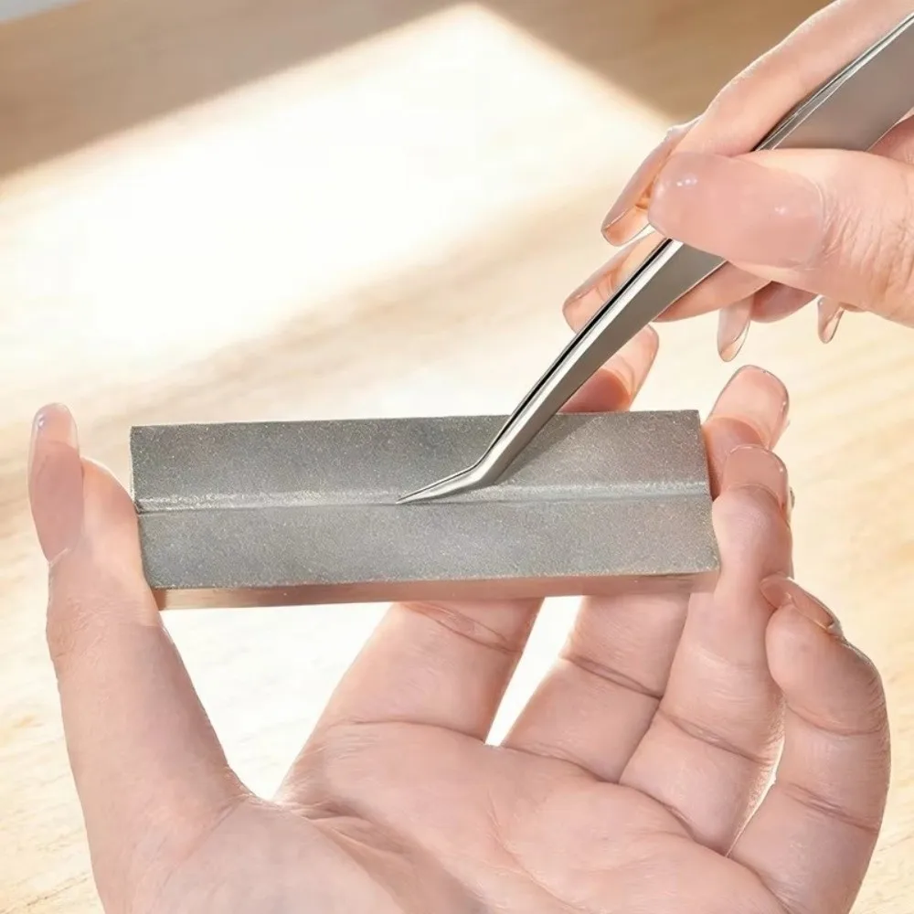 Multi-Function Tweezer Repair Tool Pointed Head Correction Double Sided Double Sided Polishing Stone Blade Repair Stone Tweezers